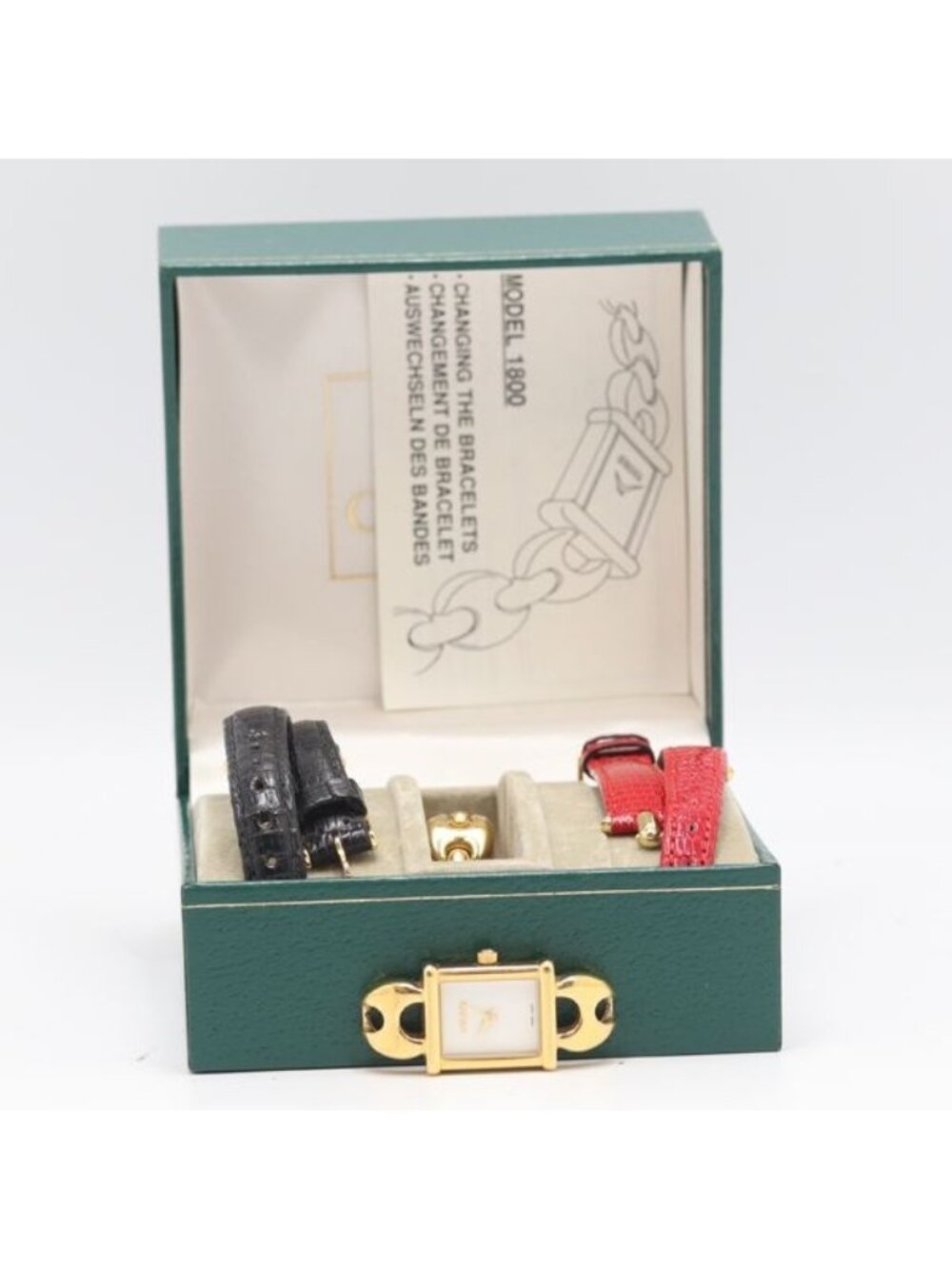 Gucci Change Strap Watch White Dial